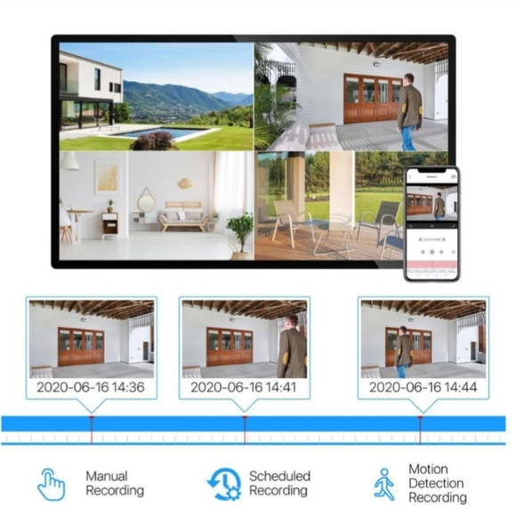 Zosi Wired Security Camera System w/ remote Indoor/Outdoor - Picture 3 of 11